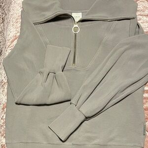 Varley Soft Gray Ribbed Knitwear